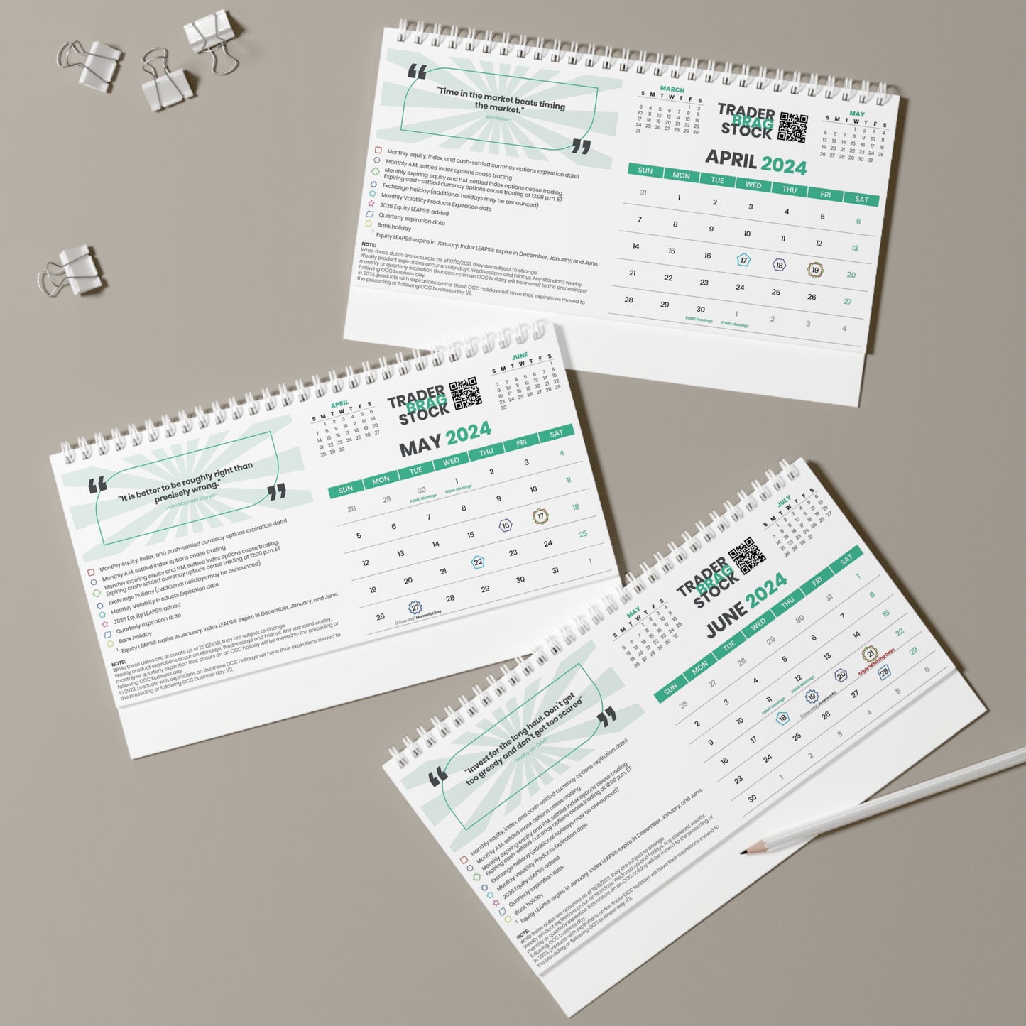Trader Desk Calendar