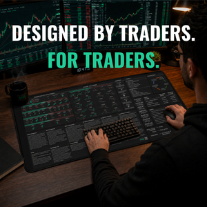 Options and Forex Trader's Premium Desk Mat — design detail