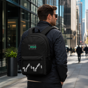 Trader Brag Stock Candlestick Backpack — back view