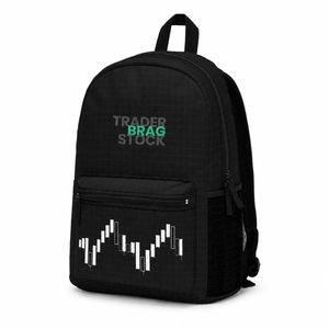 Trader Brag Stock Candlestick Backpack by Trader Brag Stock