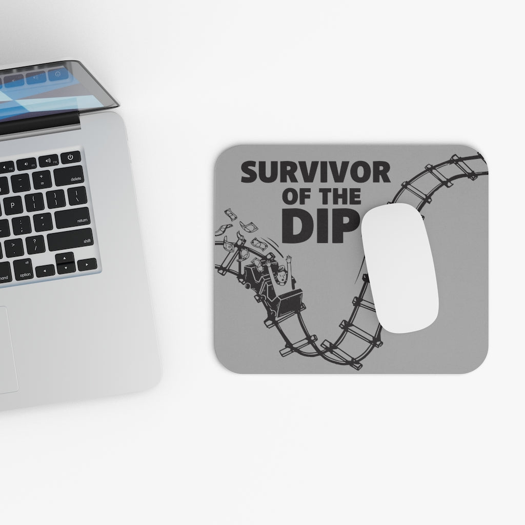 survivor of the dip white mouse pad, for traders, investing