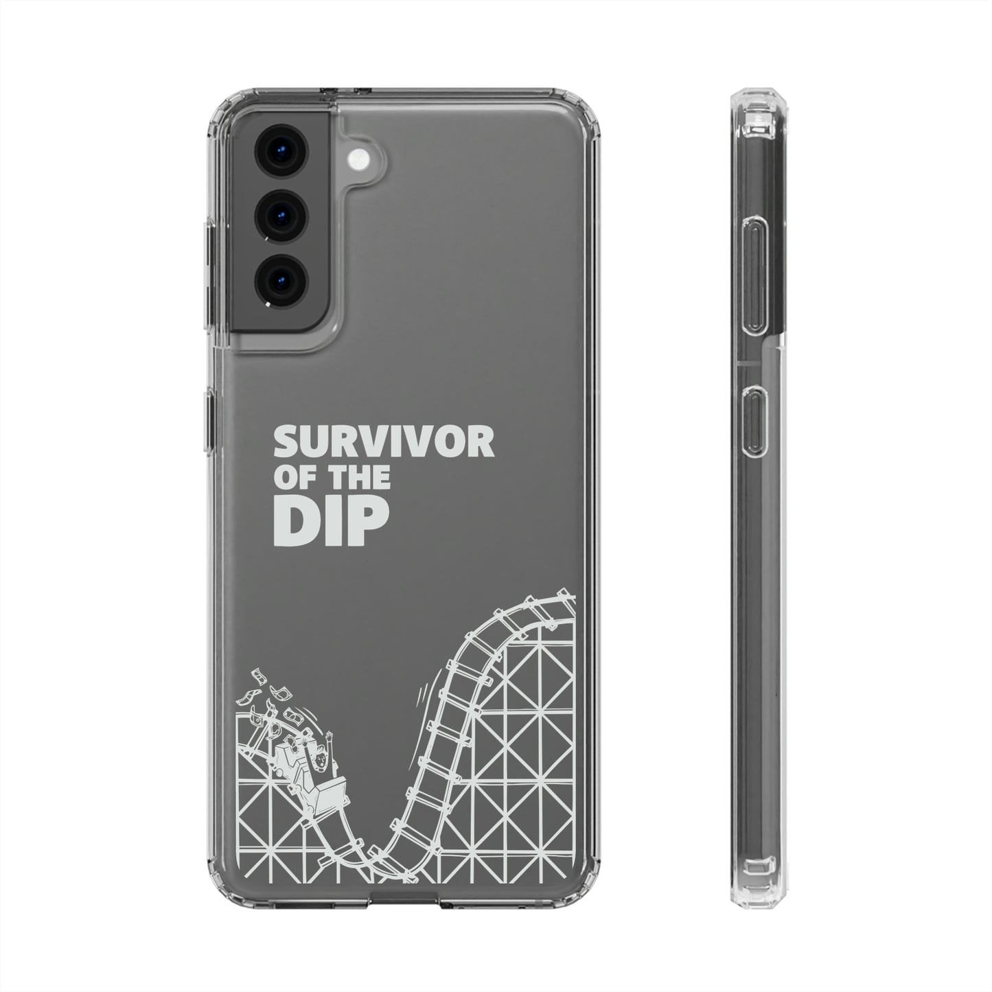 Survivor Of The Dip Clear Phone Case