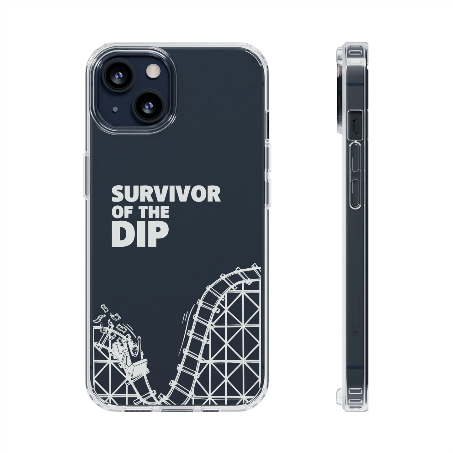 Survivor Of The Dip Clear Phone Case