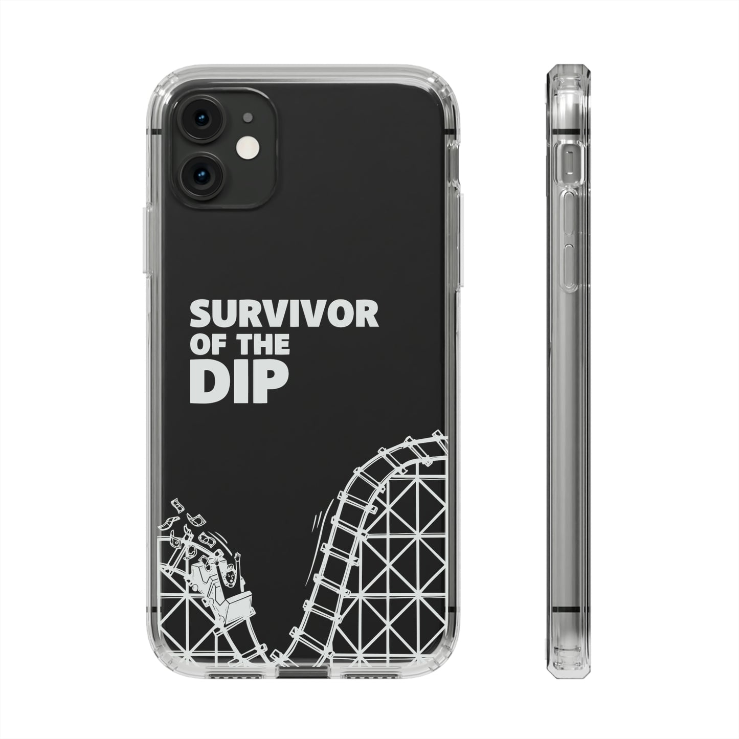 Survivor Of The Dip Clear Phone Case