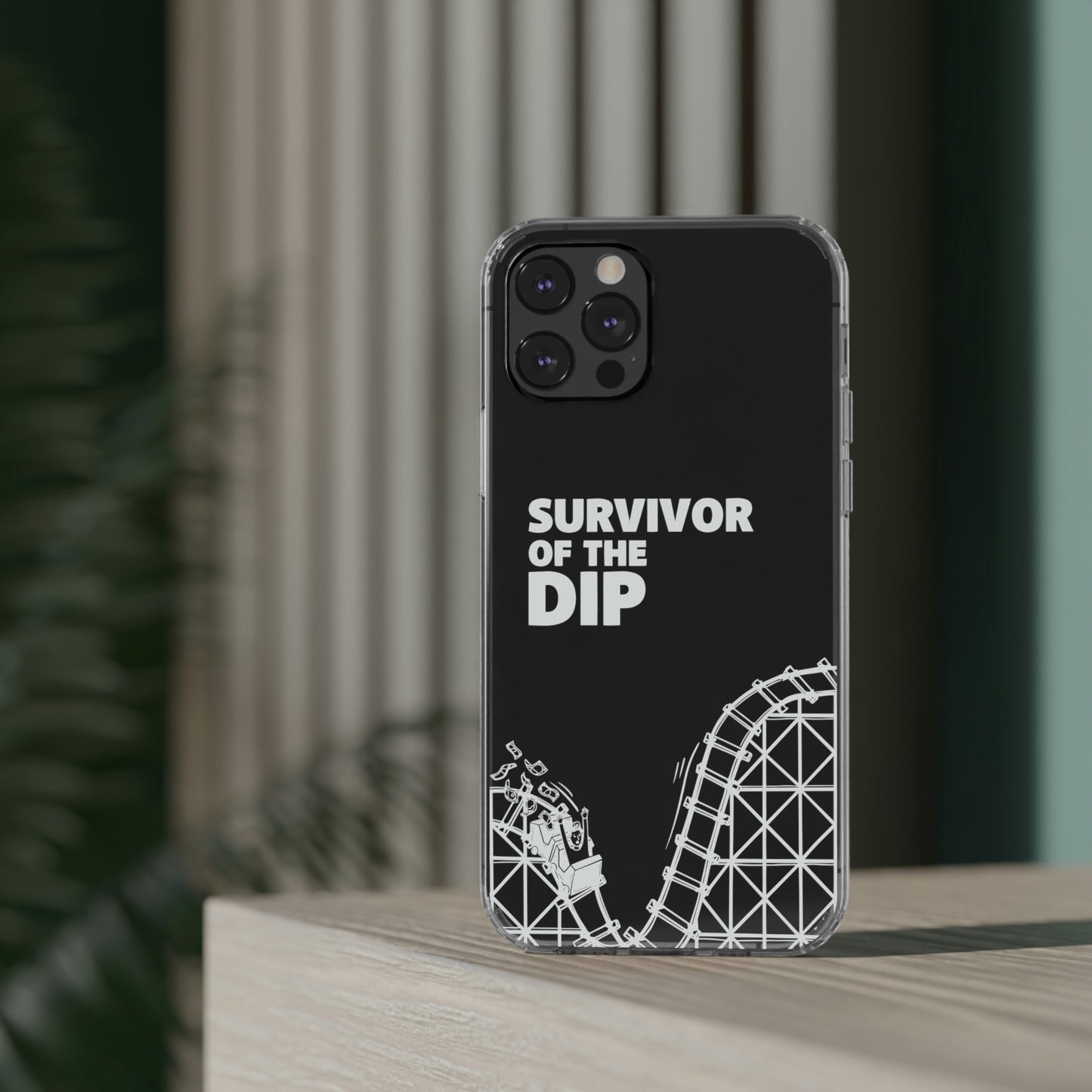 Survivor Of The Dip Clear Phone Case