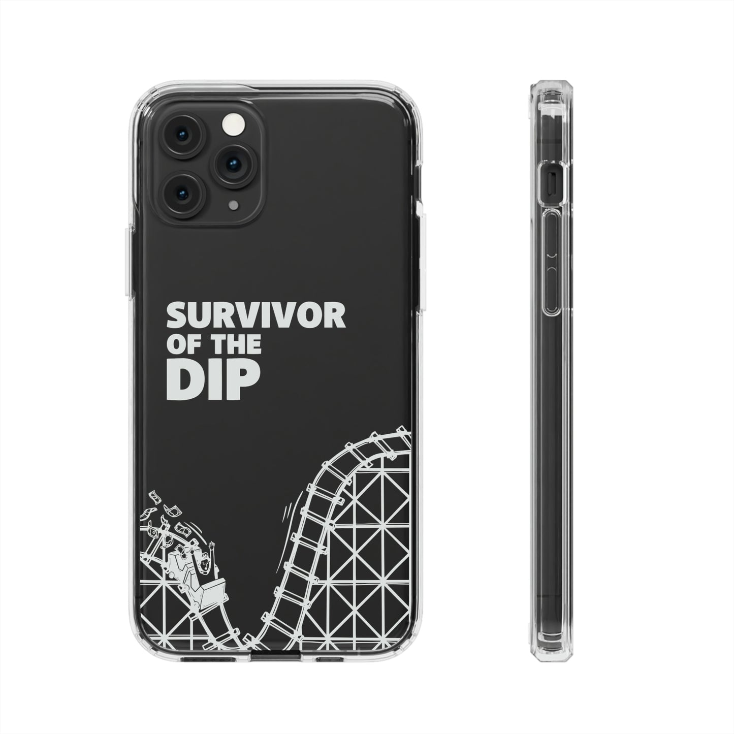 Survivor Of The Dip Clear Phone Case