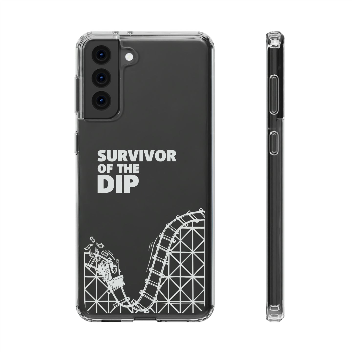 Survivor Of The Dip Clear Phone Case