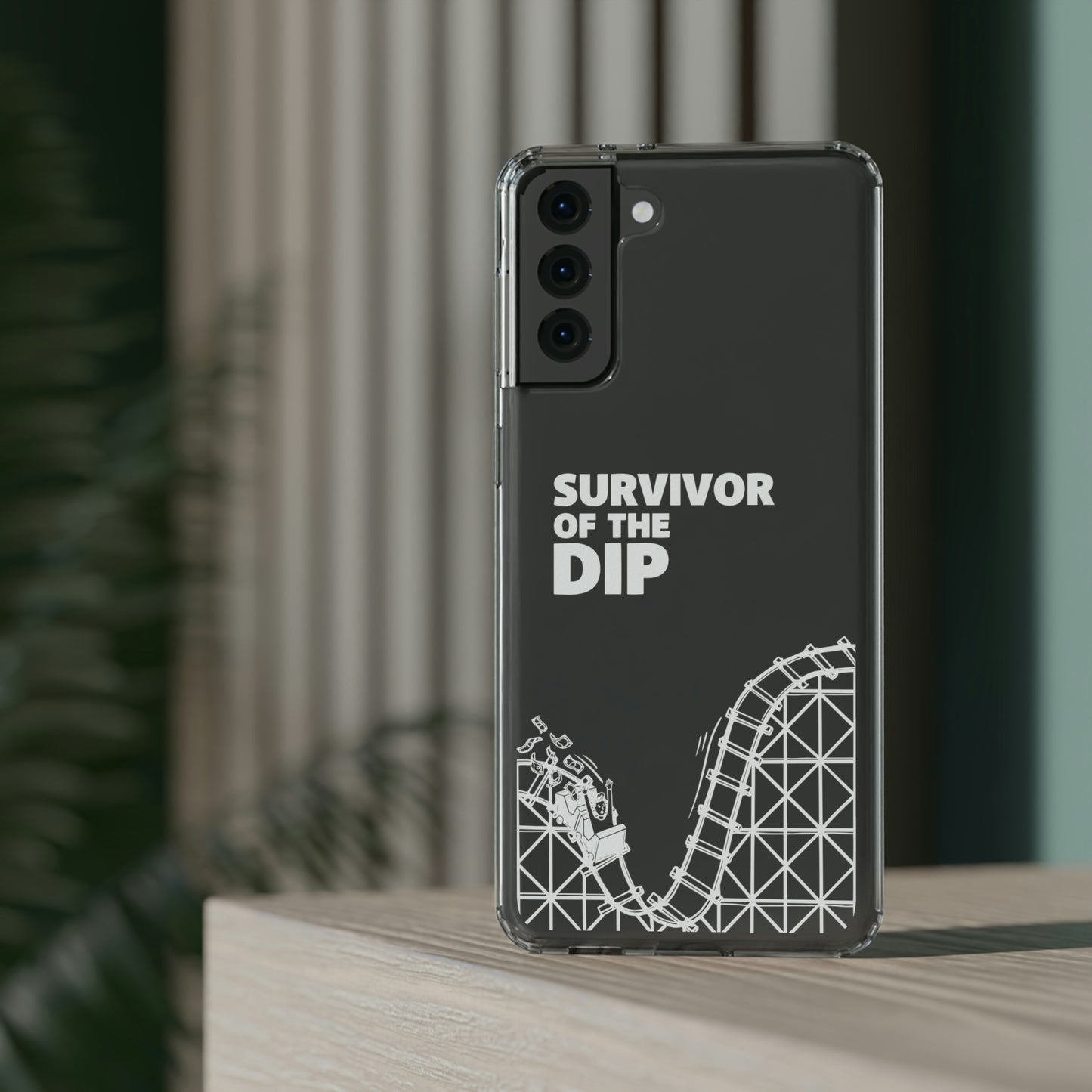 Survivor Of The Dip Clear Phone Case