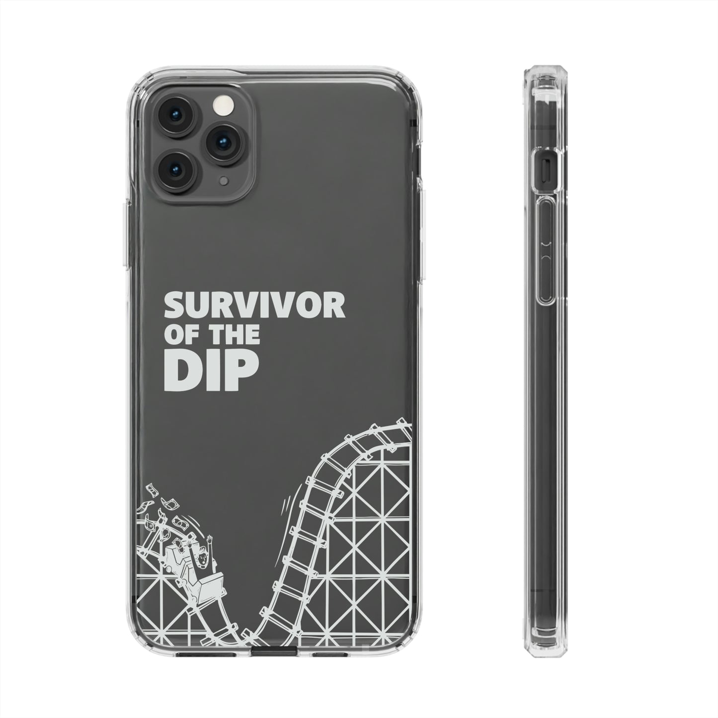 Survivor Of The Dip Clear Phone Case