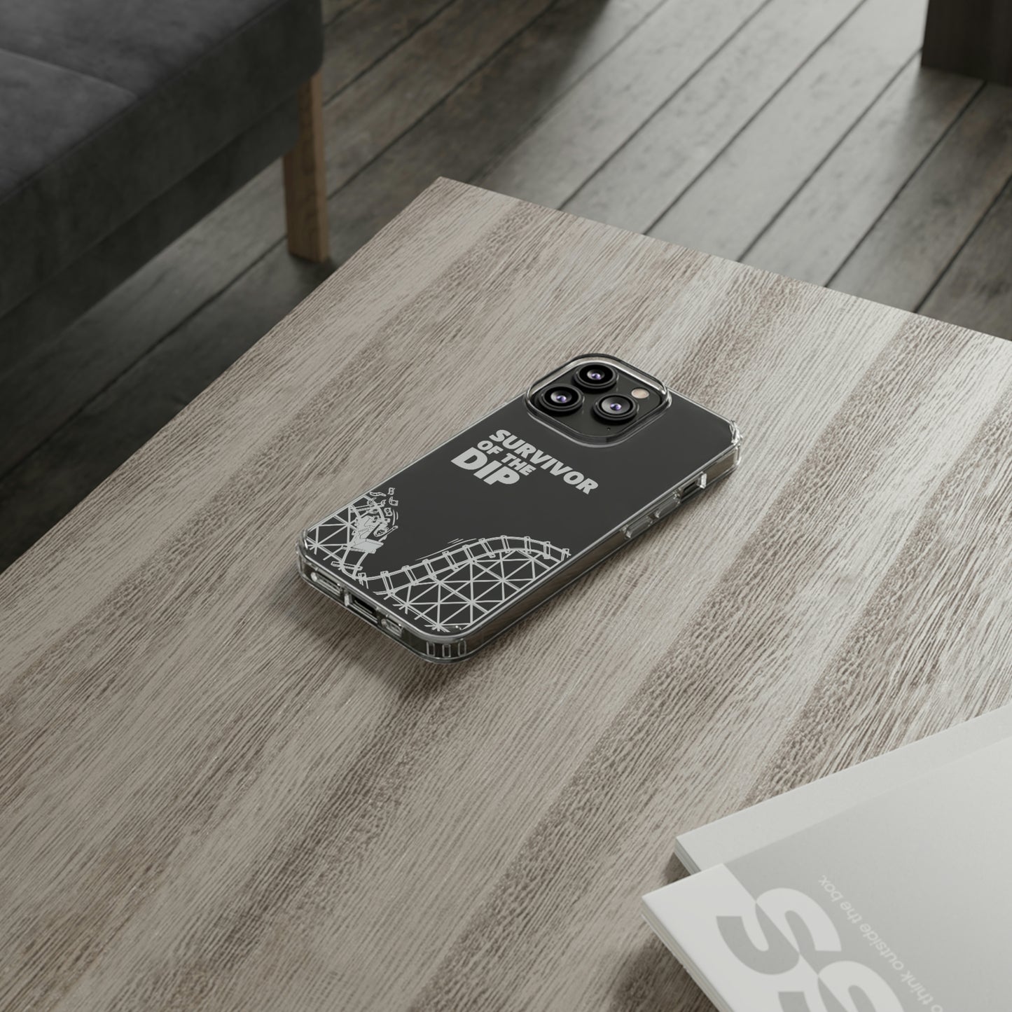 Survivor Of The Dip Clear Phone Case