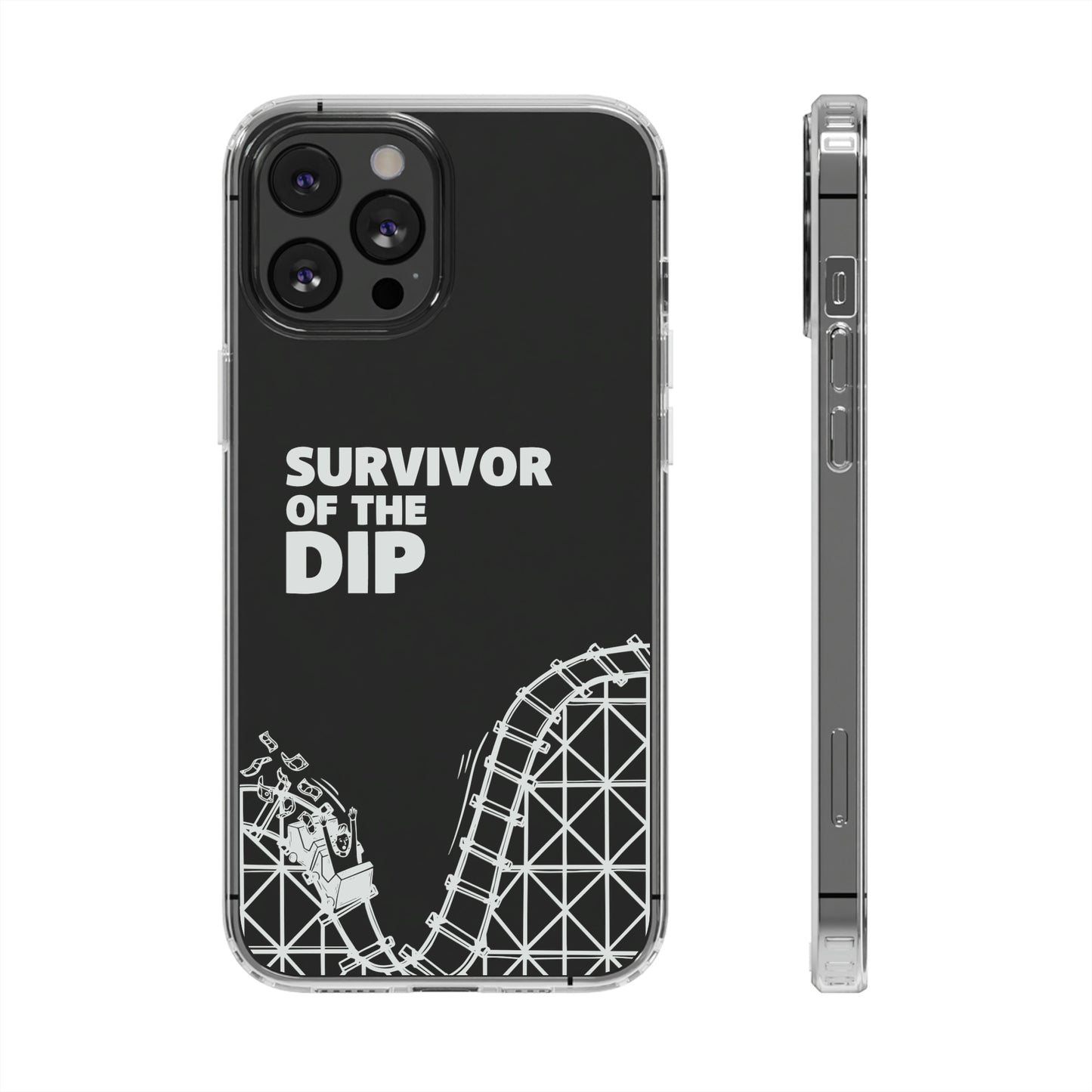 Survivor Of The Dip Clear Phone Case