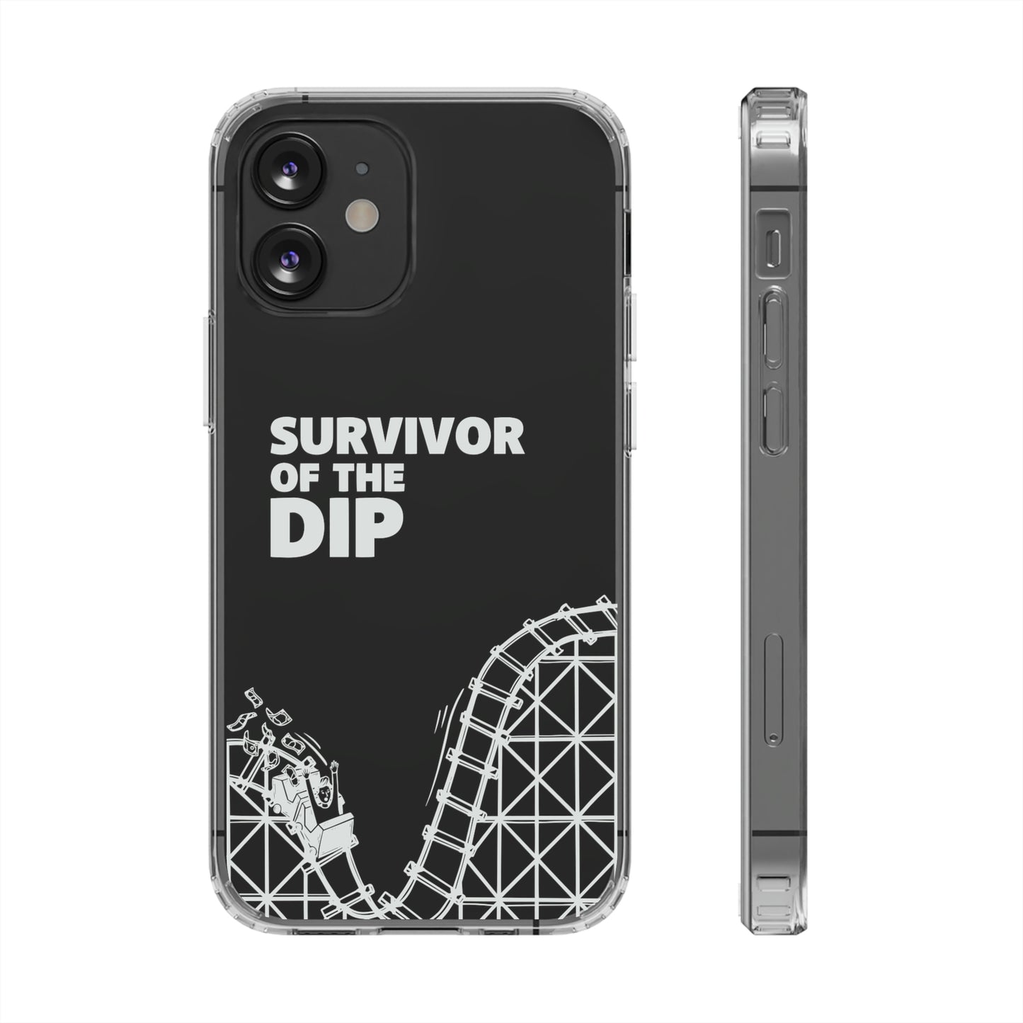 Survivor Of The Dip Clear Phone Case