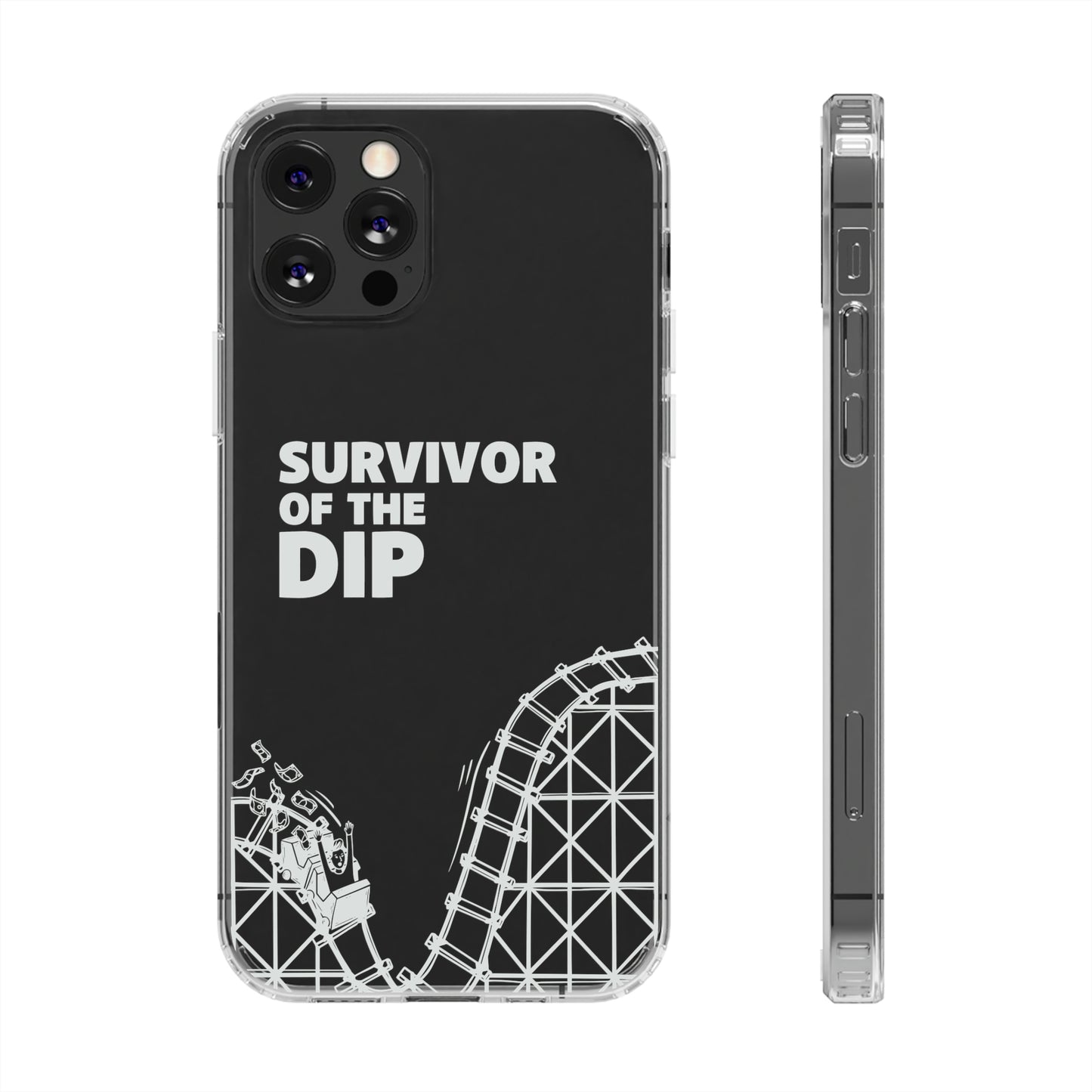 Survivor Of The Dip Clear Phone Case