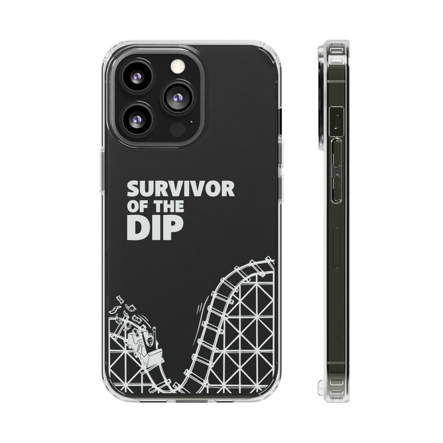 Survivor Of The Dip Clear Phone Case