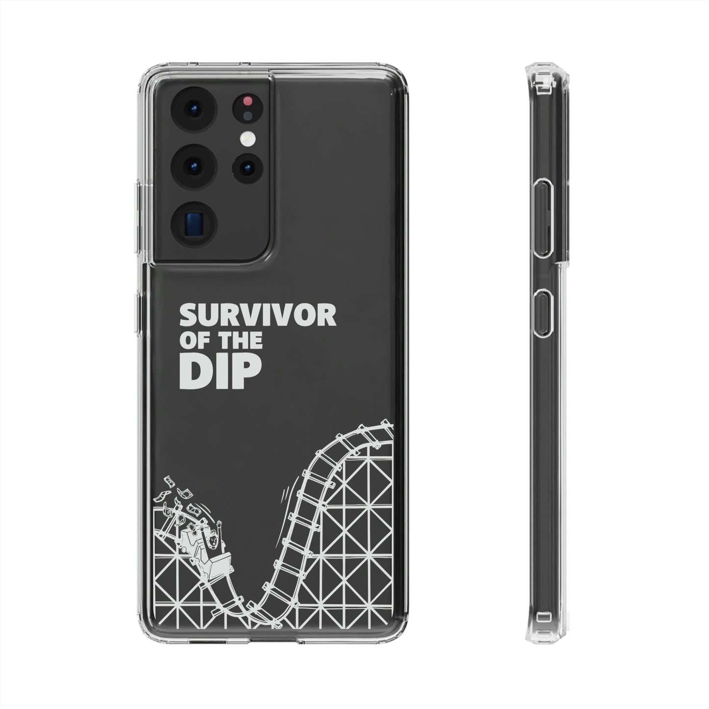 Survivor Of The Dip Clear Phone Case