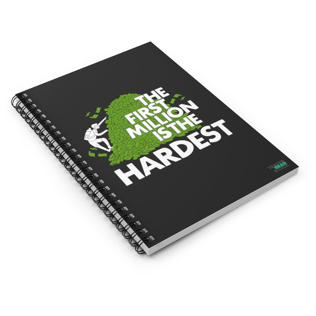 the first million is the hardest spiral notebook for investing journaling trading and traders