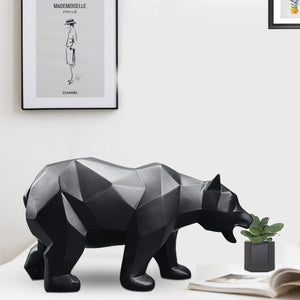 Modern art style black bear figurine for traders