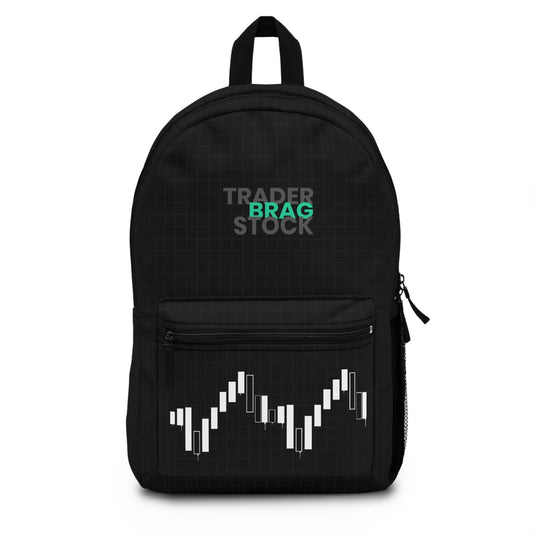 Trader Brag Stock Candlestick Backpack – Stylish Trading Gear