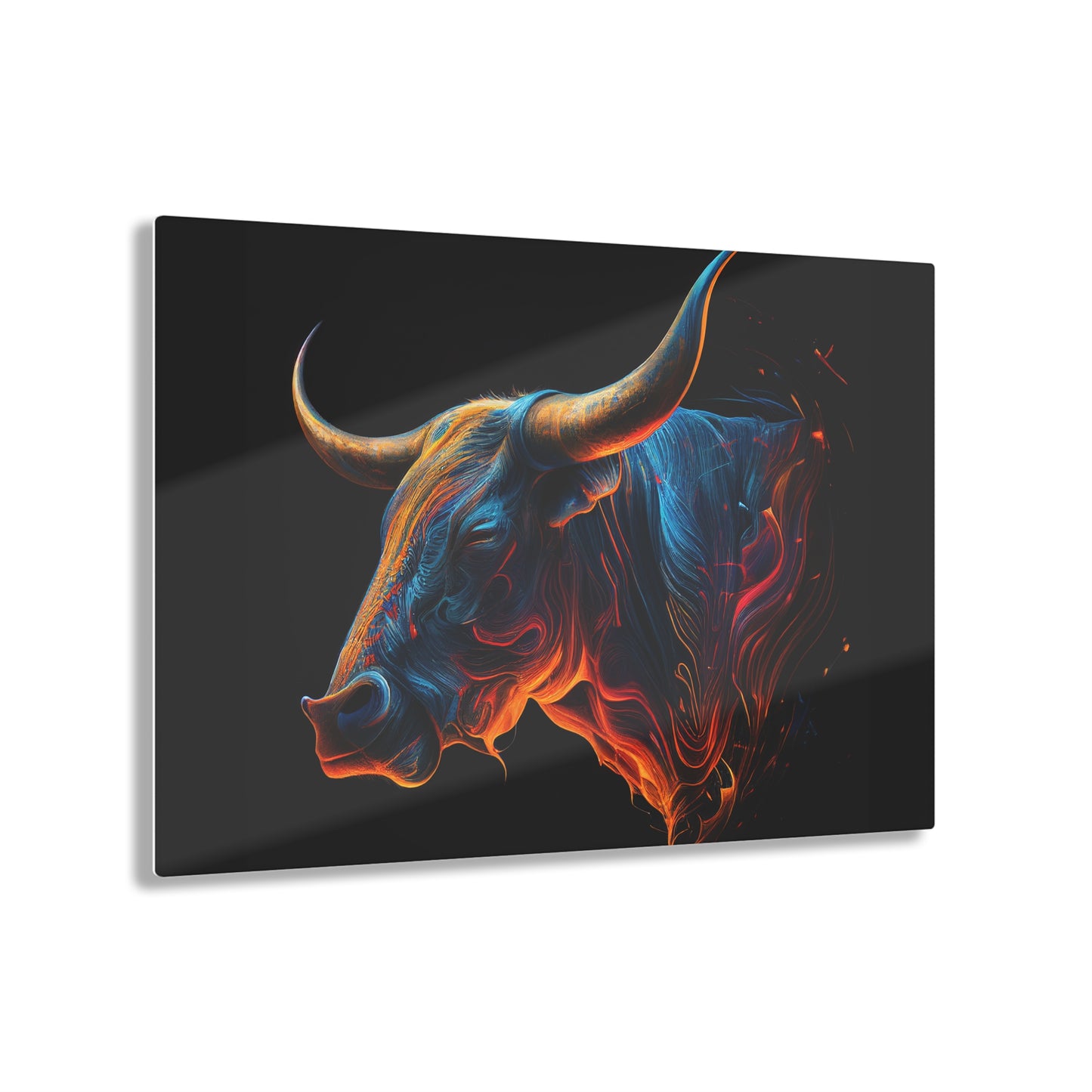 Bold Bull Market Acrylic Wall Art – Premium Glass Print