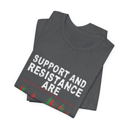 Support and Resistance: The Pillars of Technical Analysis T-Shirt