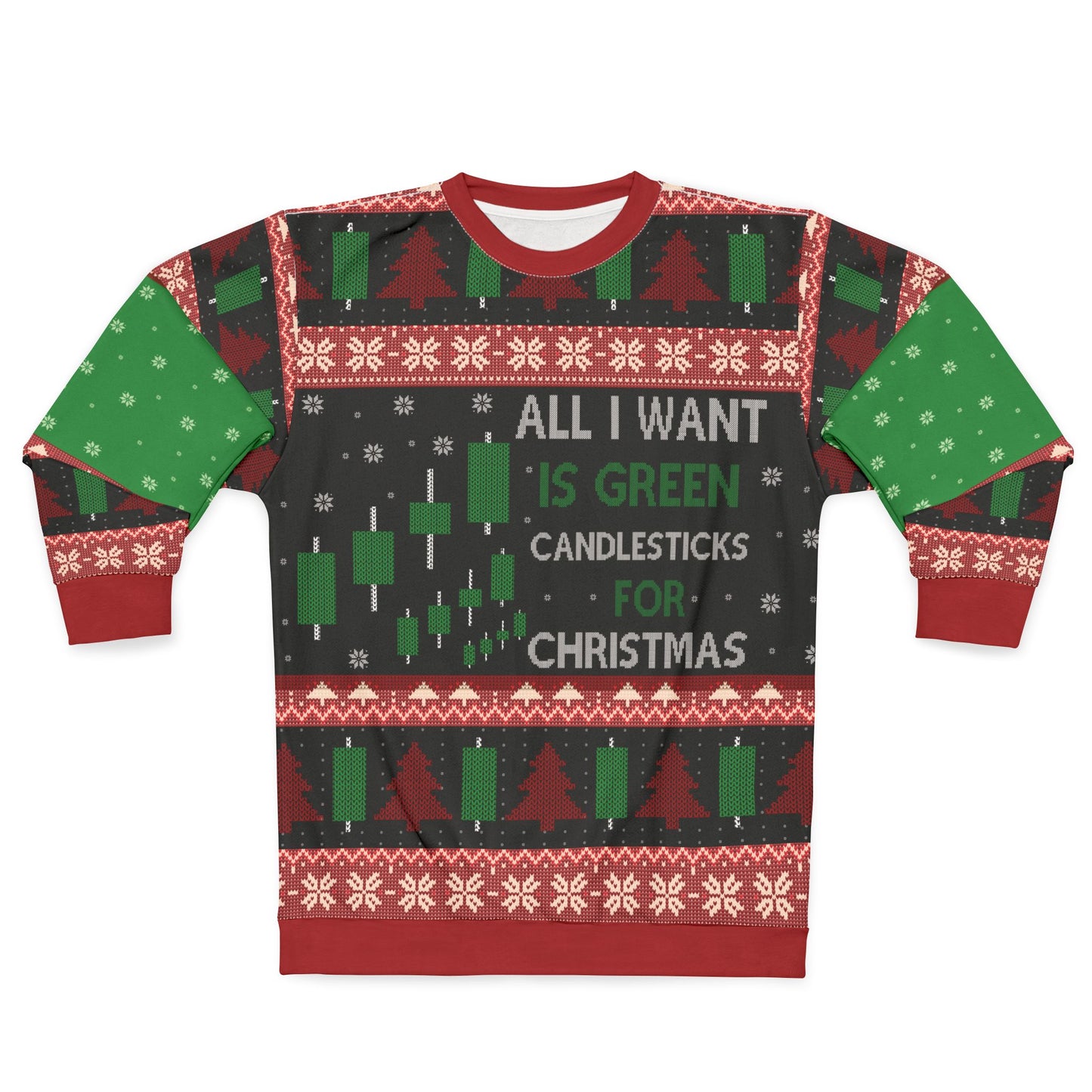 All I Want is Green Candlesticks for Christmas - Trader’s Ugly Sweater