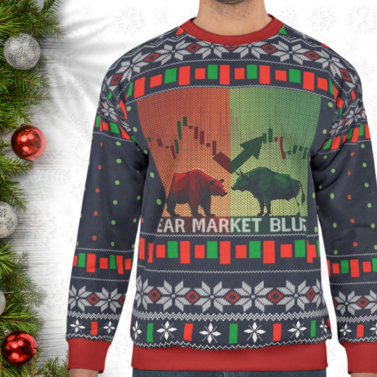 Bear Market Blues - Trader's Ugly Christmas Sweater