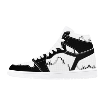 Trendsetter High-Top Sneakers - White on Black