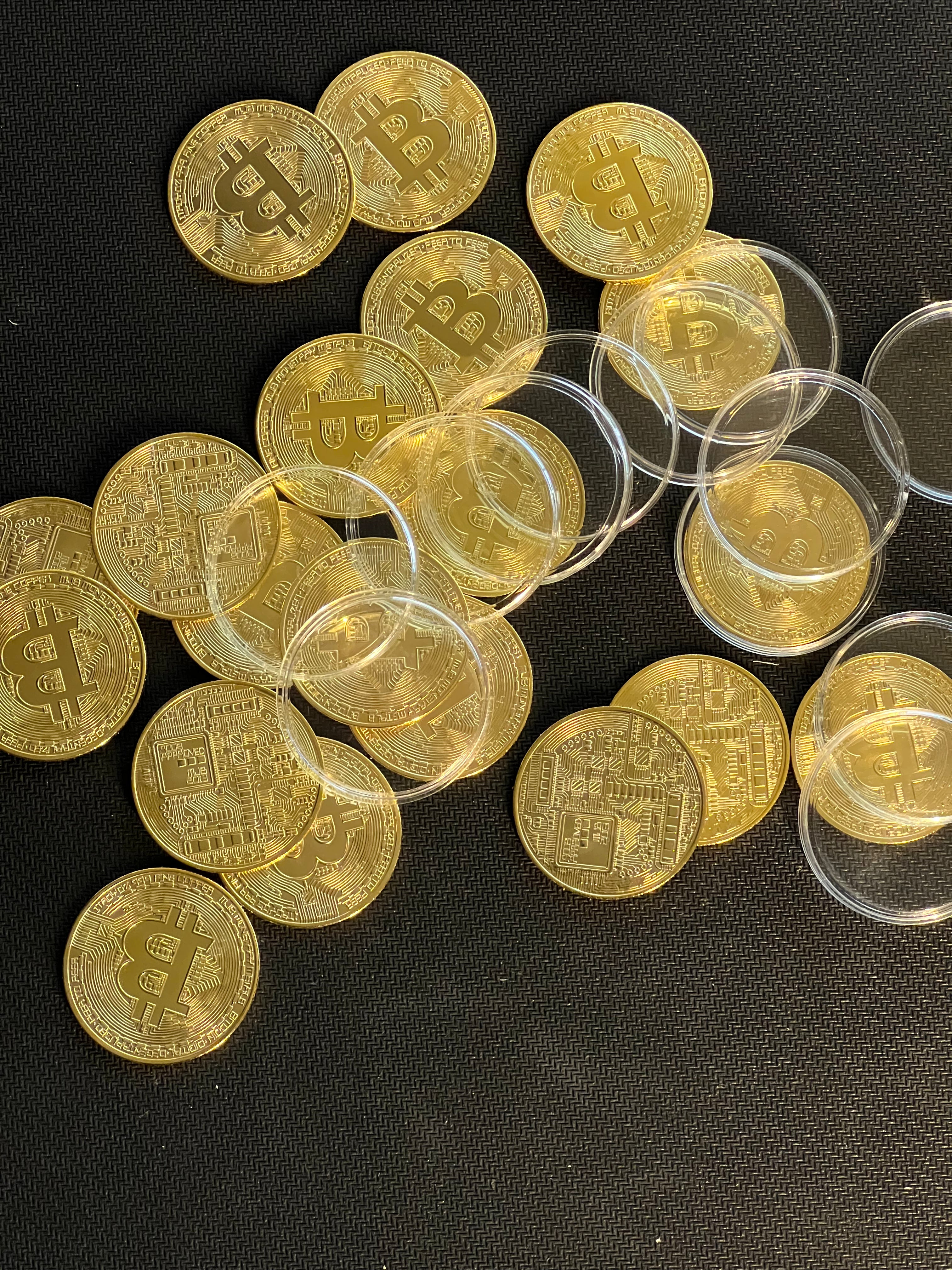 Gold Plated Bitcoin Coin