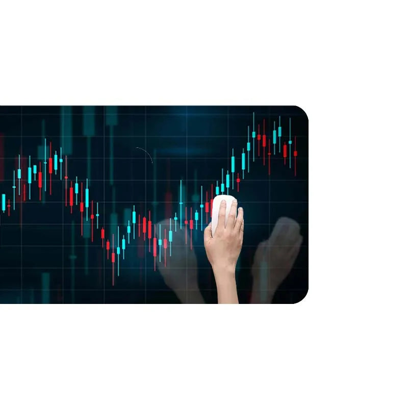 Stock Market Candle Chart Desk Mat