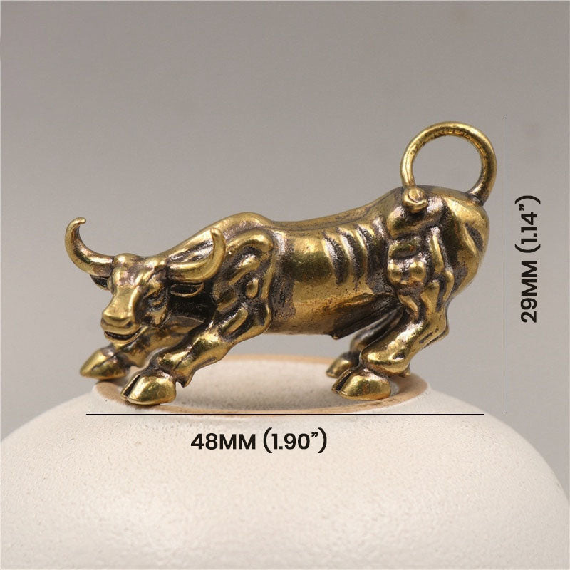 Brass Retro Mini Bull Figurine