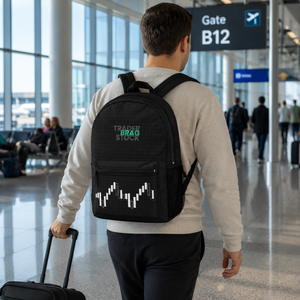 Trader Brag Stock Candlestick Backpack — back view
