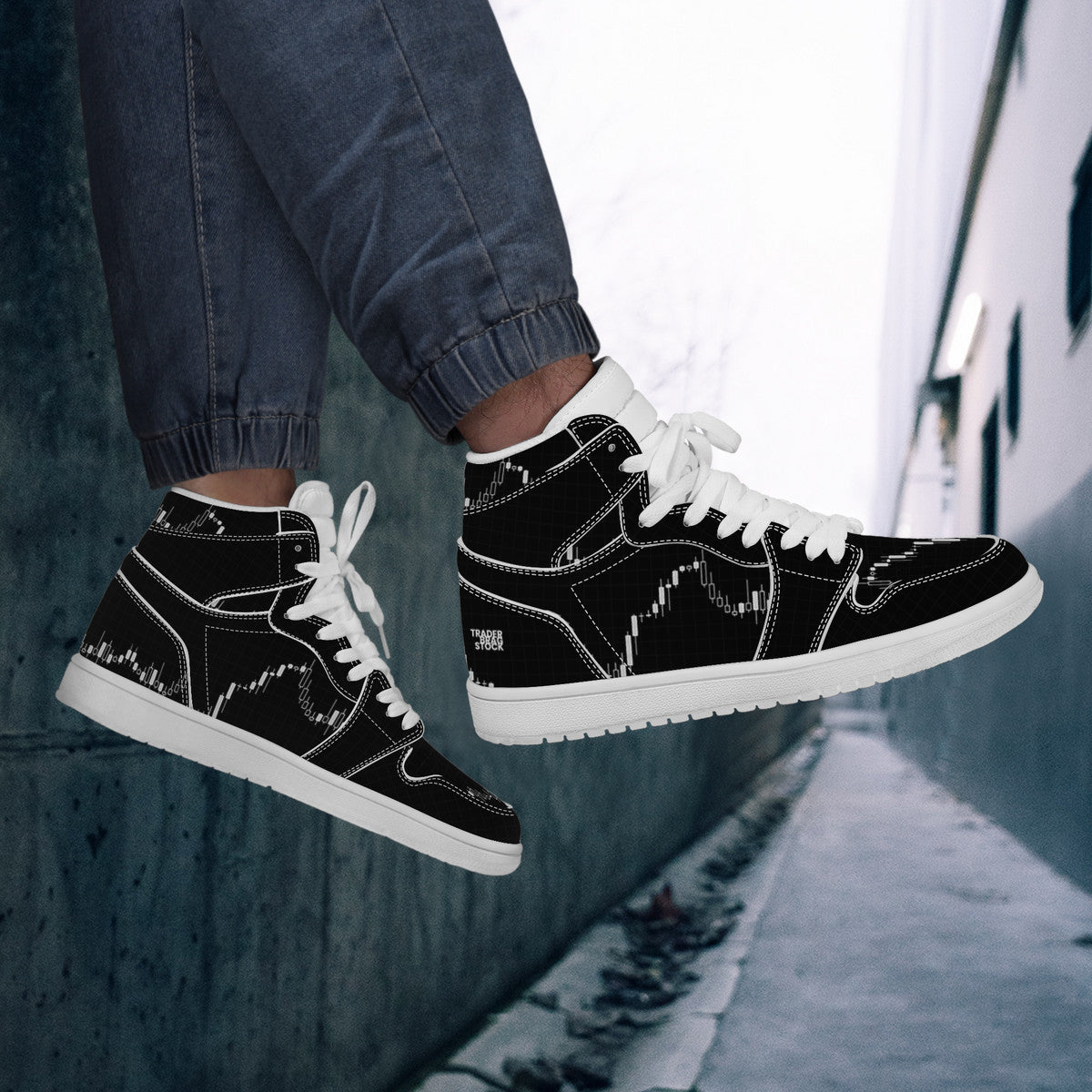 Trendsetter High-Top Sneakers - Black on Black