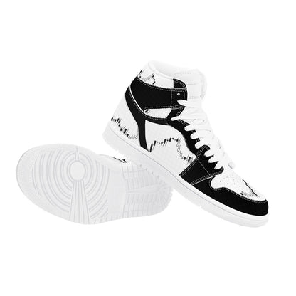 Trendsetter High-Top Sneakers - White on Black