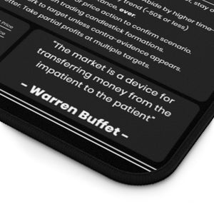 Forex and General Trader's Premium Desk Mat — close-up of the printed detail