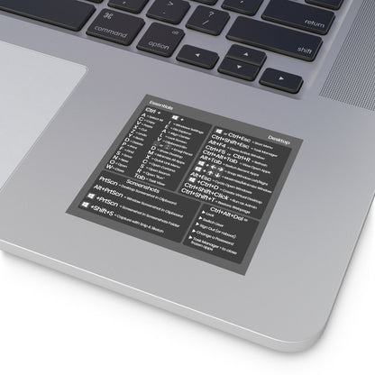 Etiqueta engomada del ordenador portátil de atajos de teclado