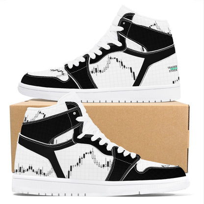 Trendsetter High-Top Sneakers - White on Black