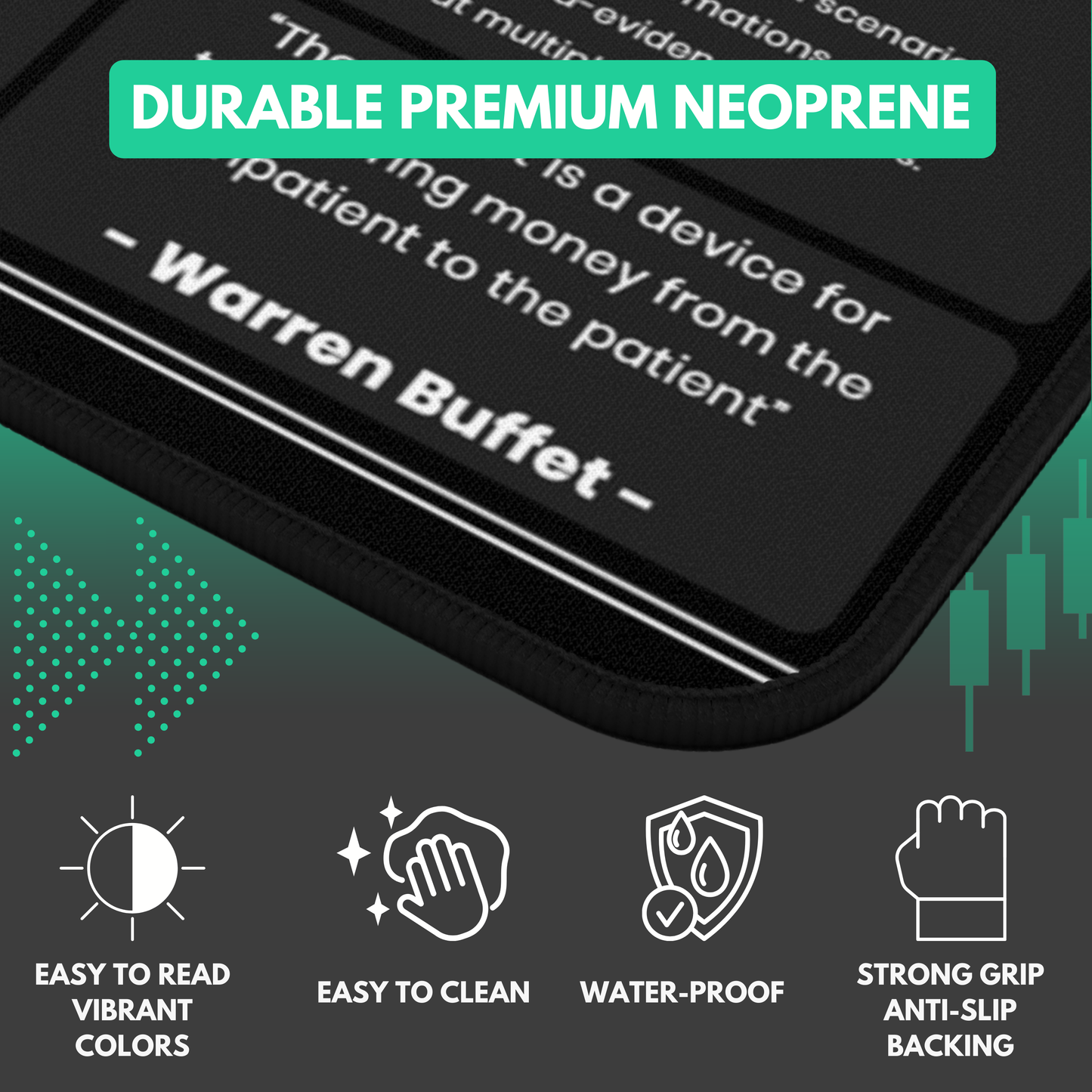 Options and Forex Trader's Premium Desk Mat