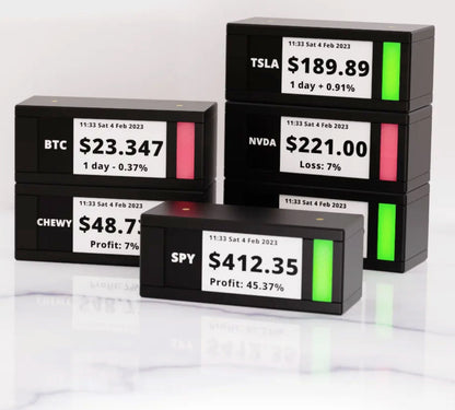 Stackable Stock Ticker with E-Paper Screen