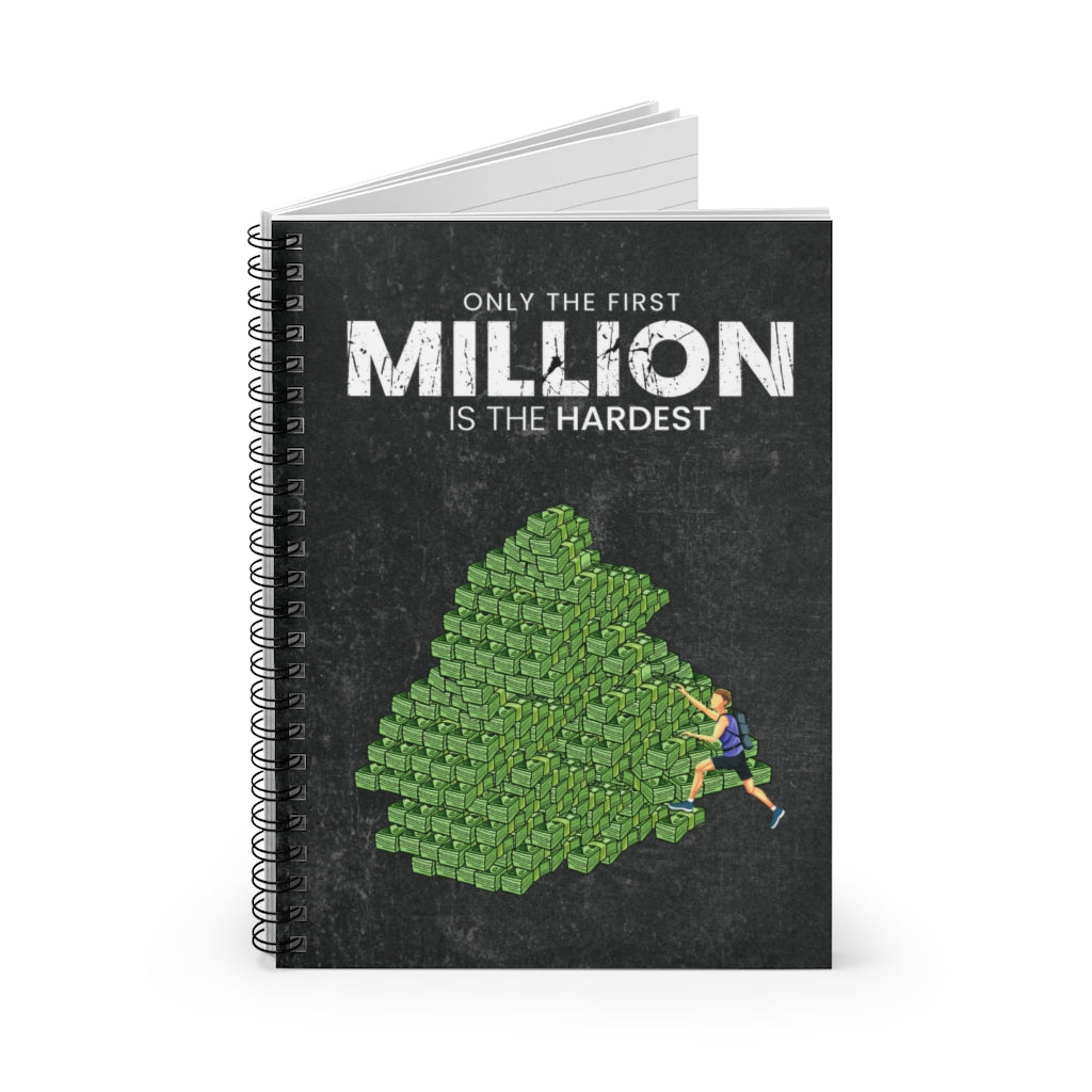 only the first million is the hardest spiral notebook for investing journaling trading and traders