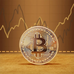 Gold plated bitcoin coin for traders