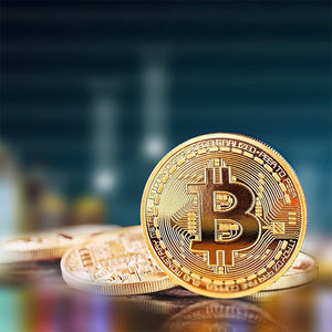 Gold plated bitcoin coin for traders