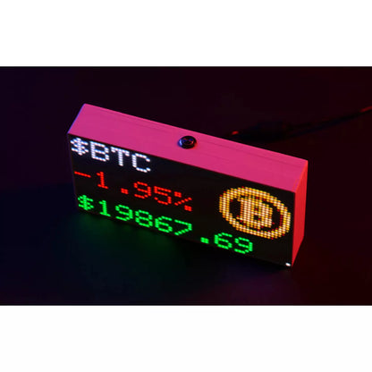 GLANCE LED price ticker display screen for Stocks, Mutual Funds, Cryptos, NFTs, FOREXs, Commodities, Precious Metals and Sports Teams for traders