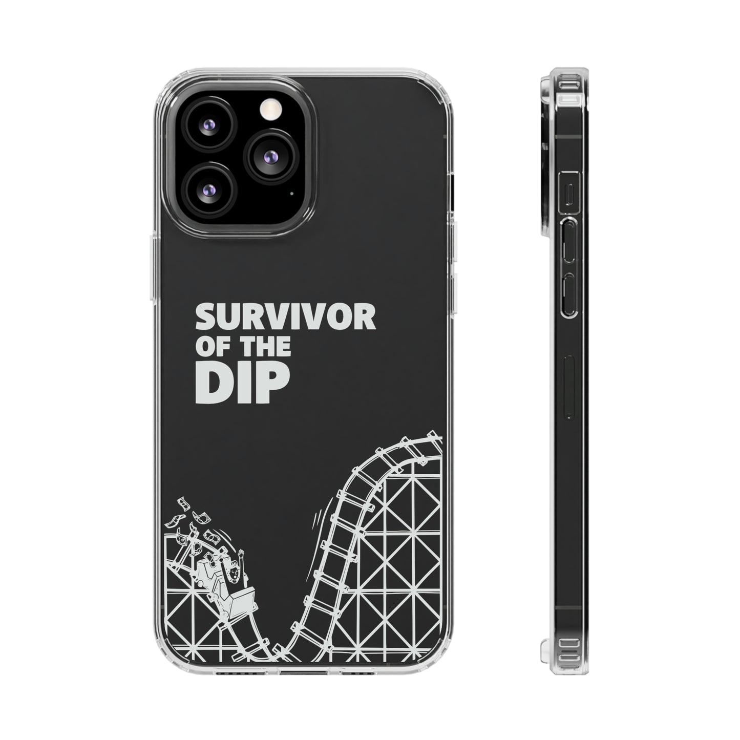 Survivor Of The Dip Clear Phone Case