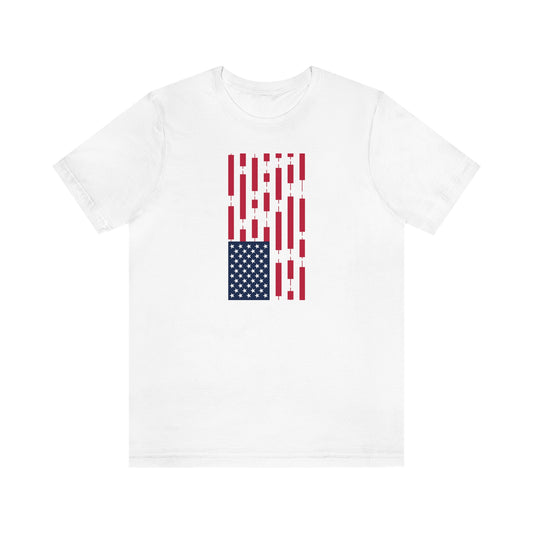 Camiseta con la bandera del comerciante americano