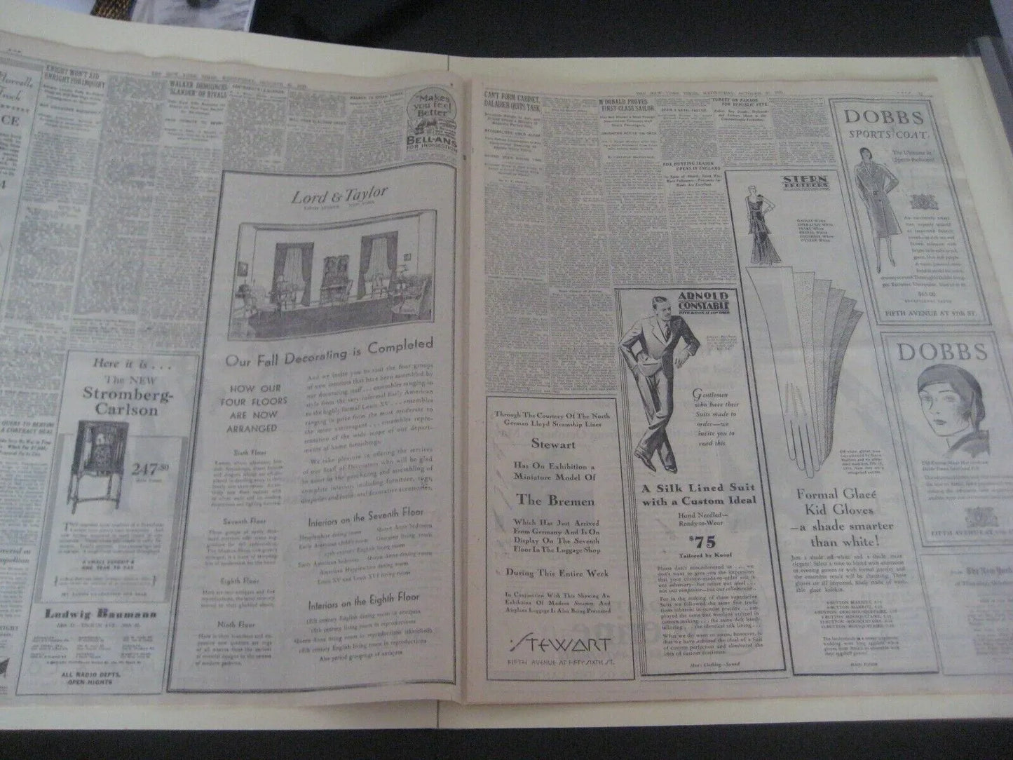 [RARE] Stock Market Crash 1929 - New York Times Newspaper
