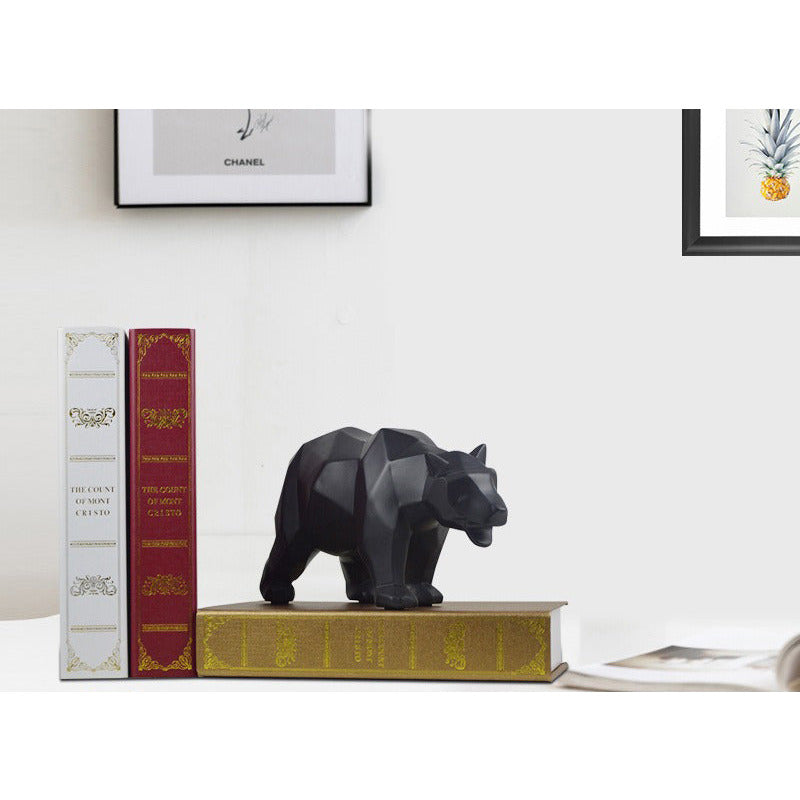 Modern art style black bear figurine for traders