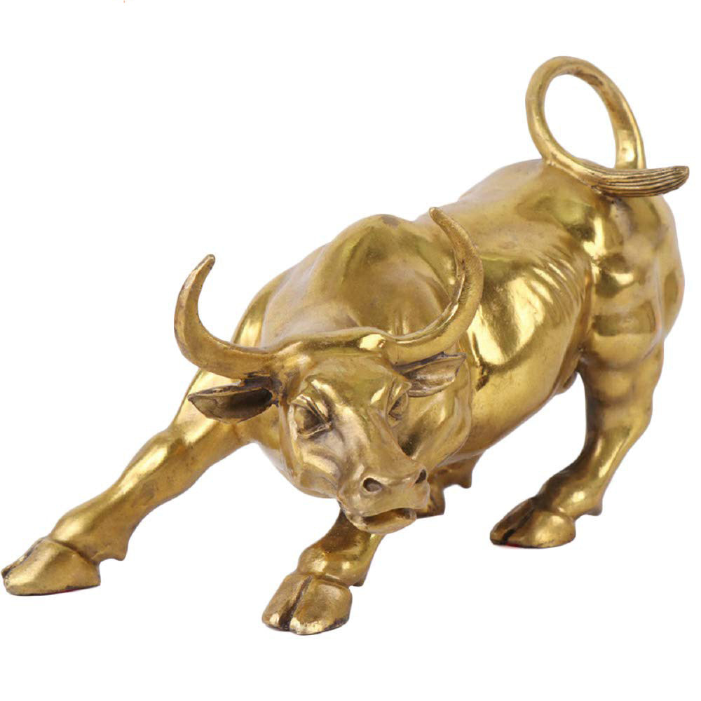 wall street gold bull figurine for traders